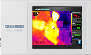 An image of an infrared camera capturing the thermal image of Attiva