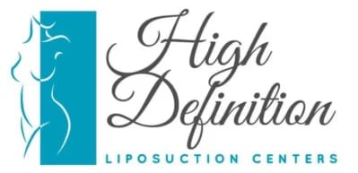 Logo of high definition liposuction centers featuring a stylized human figure.